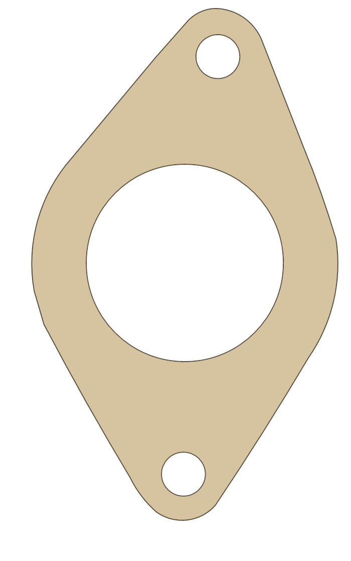Honda Intake gasket outline, OEM 16214-KPS-900, A material