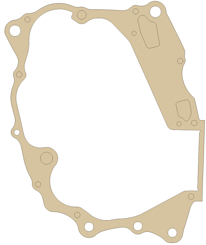 Honda CRF150F Crankcase gasket outline