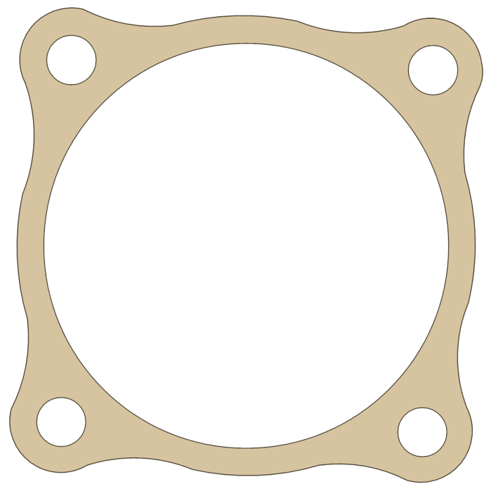 Honda CBR900RR Cover Exh gasket outline
