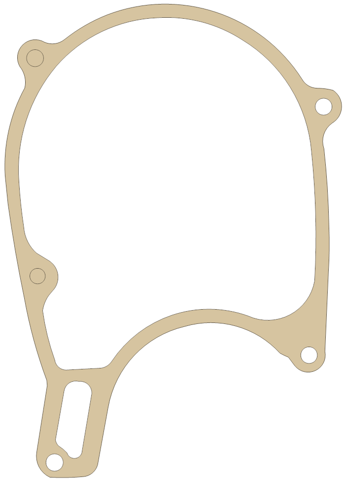 Honda XL80 Left Crankcase Cover gasket outline