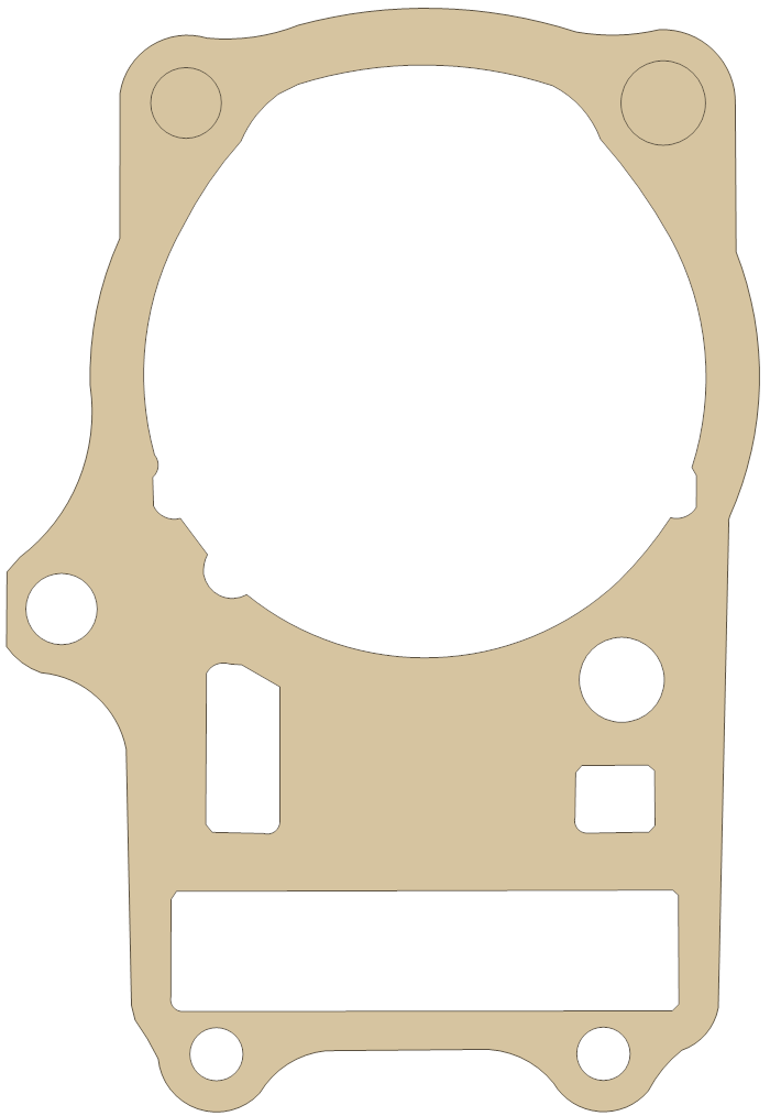Honda Cylinder gasket outline, OEM 12191-MBH-003, A material