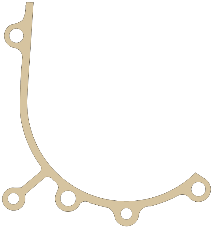 Honda RC51 L. Crankcase Cover gasket outline