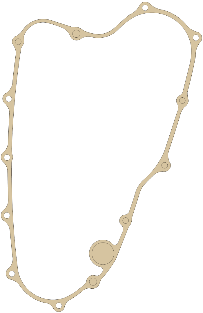 Honda CRF450R R. Cover gasket outline