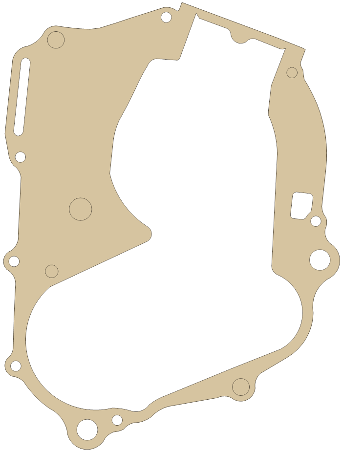 Honda Crankcase gasket outline, OEM 11191-968-306, A material