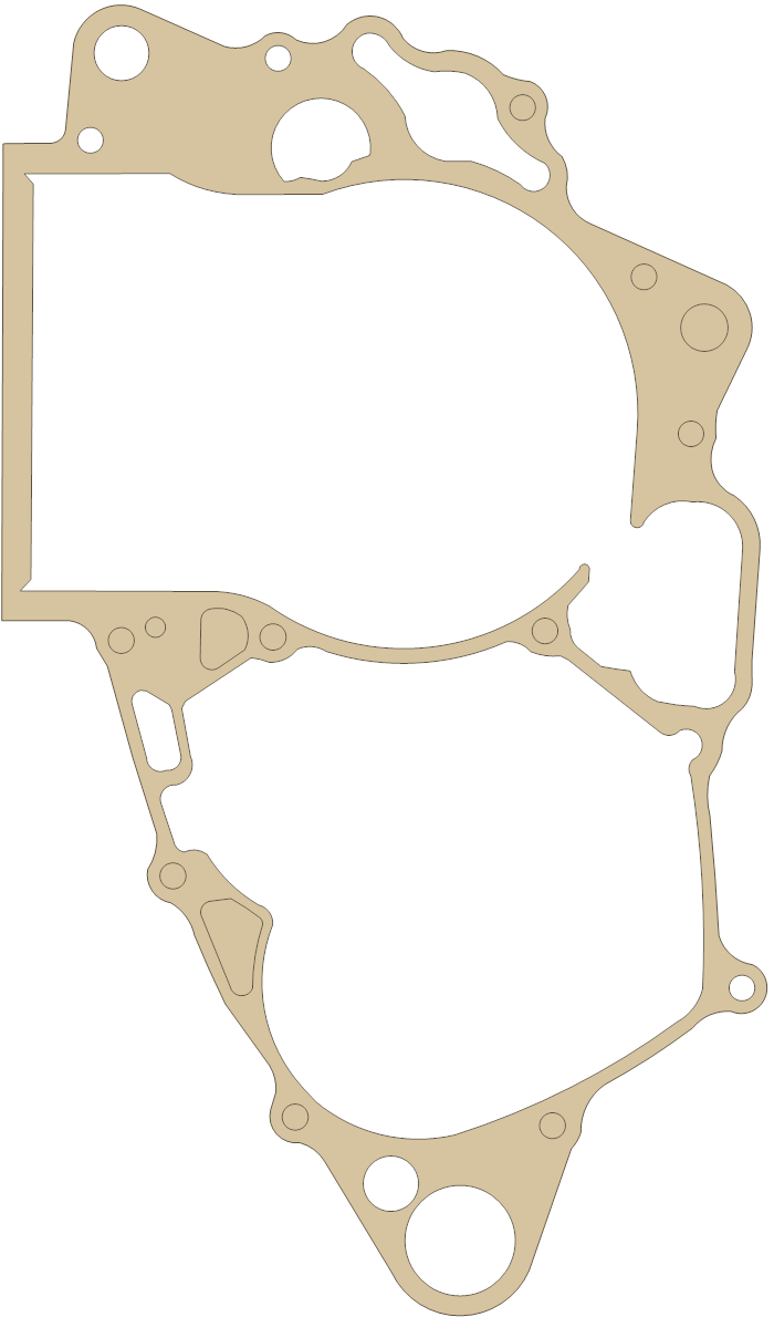 Honda CRF450R Center Crankcase gasket outline