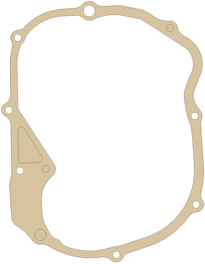 Honda TRX125 R. Crankcase Cover gasket outline