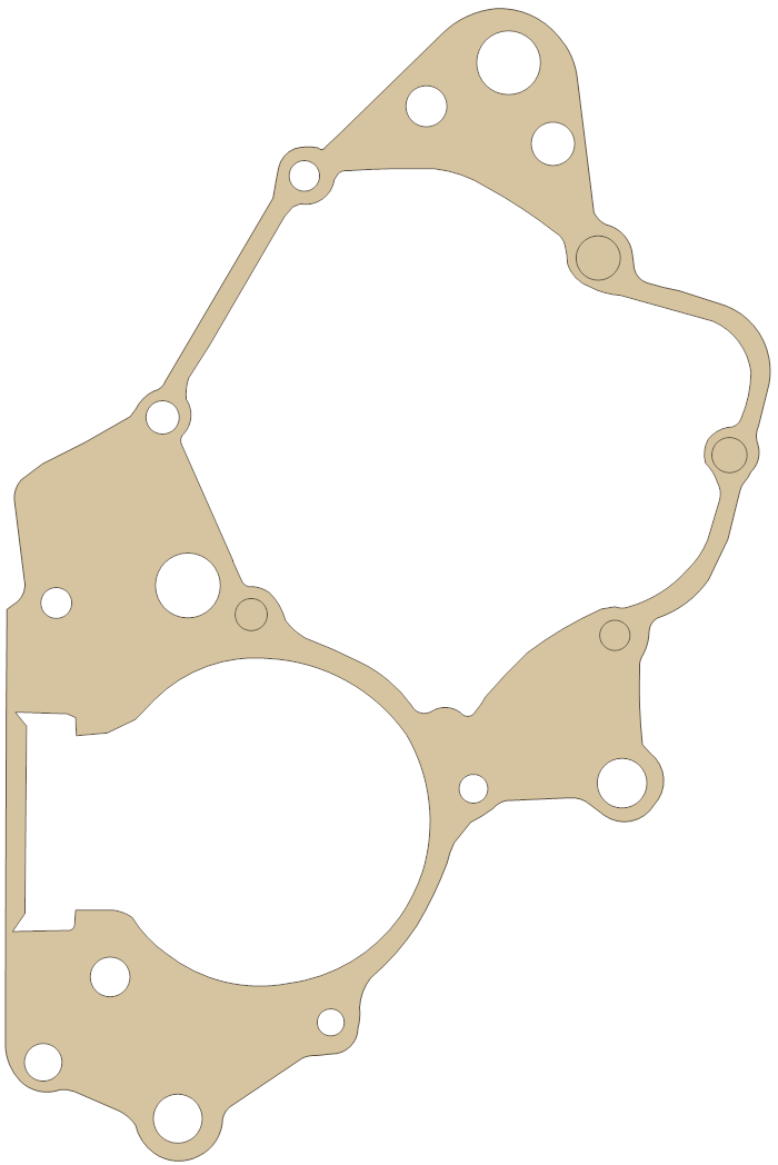 Honda CR60 Center Case gasket outline