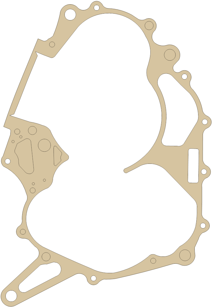 Honda TRX250X Crankcase gasket outline
