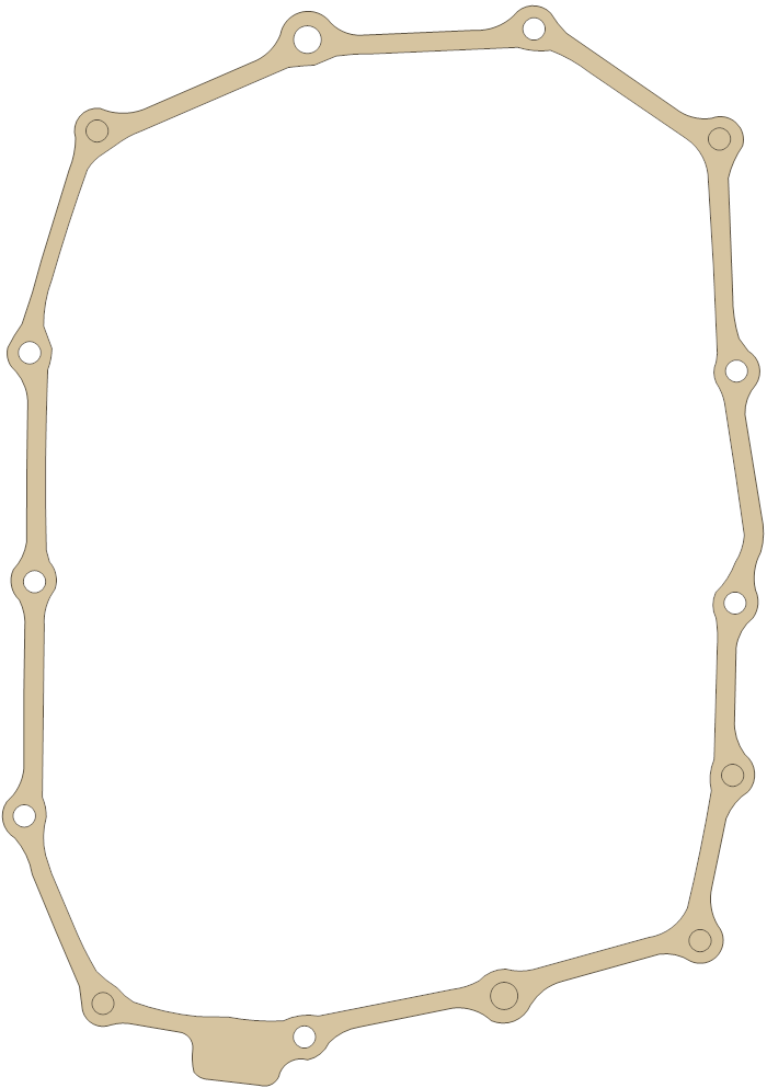 Honda VT600C R. Crankcase Cover gasket outline