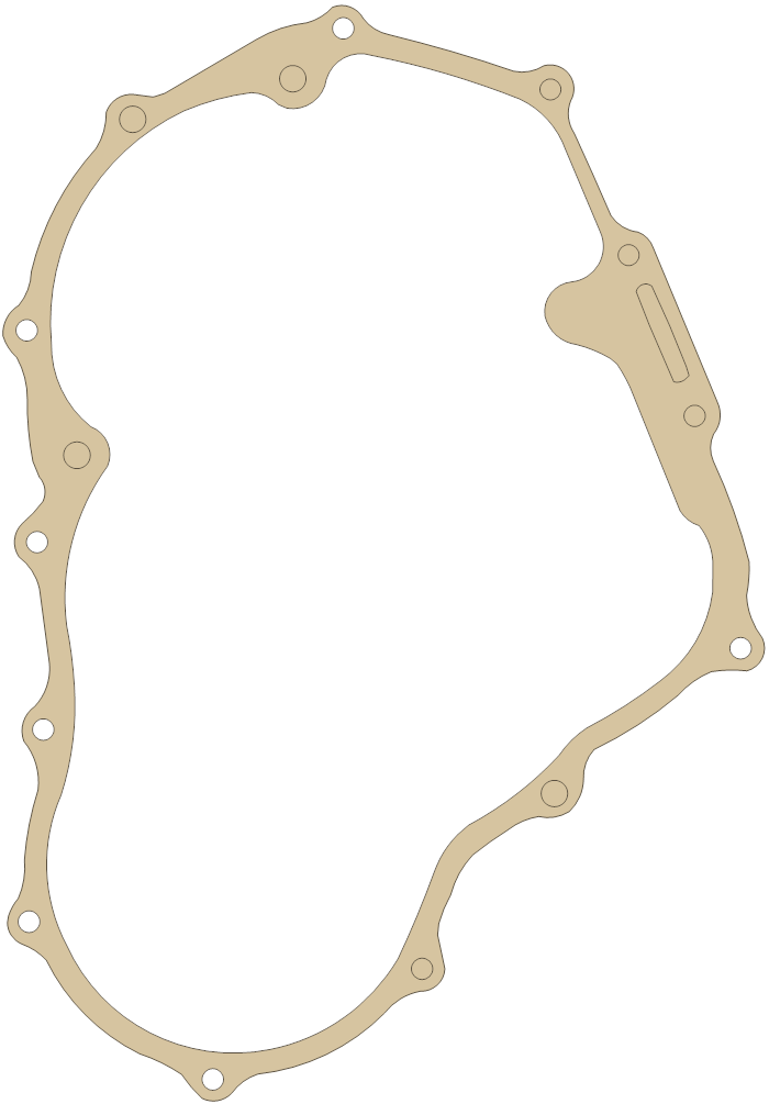 Honda Clutch Cover gasket outline, OEM 11393-HB5-000, A material