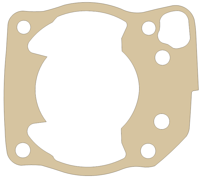 Honda CR250R Cylinder Base Mtrl D gasket outline