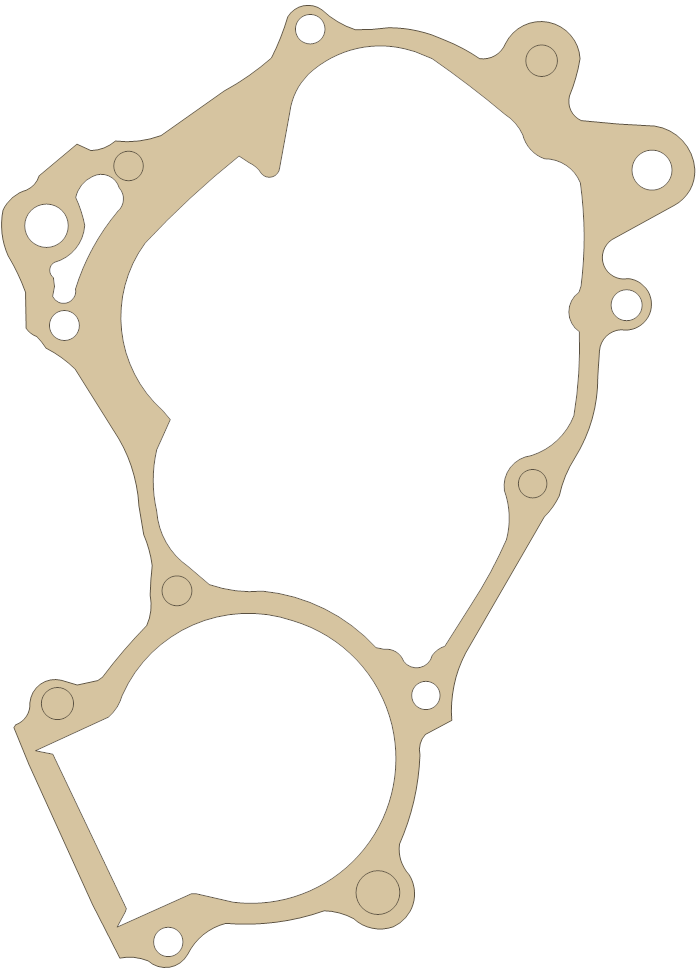 Honda Center Case gasket outline, OEM 11191-131-306, A material