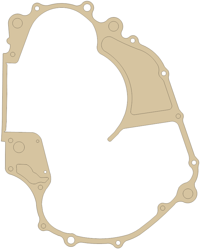 Honda ATC350X Crankcase gasket outline