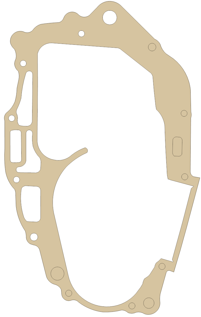 Honda Crankcase gasket outline, OEM 11191-KCZ-000, A material