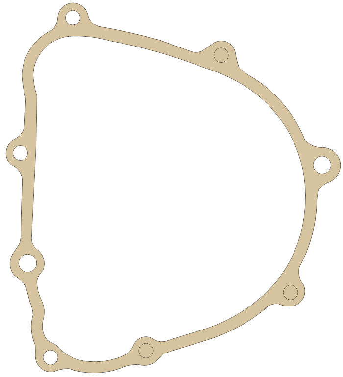 Honda Left Crankcase Cover gasket outline, OEM 11395-KW3-880, A material