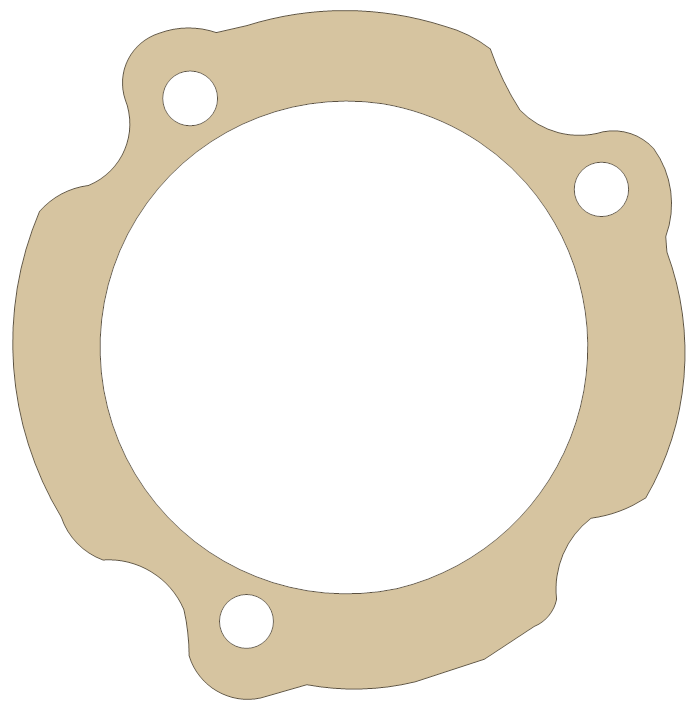 Honda Z50R Clutch Outer Cover gasket outline