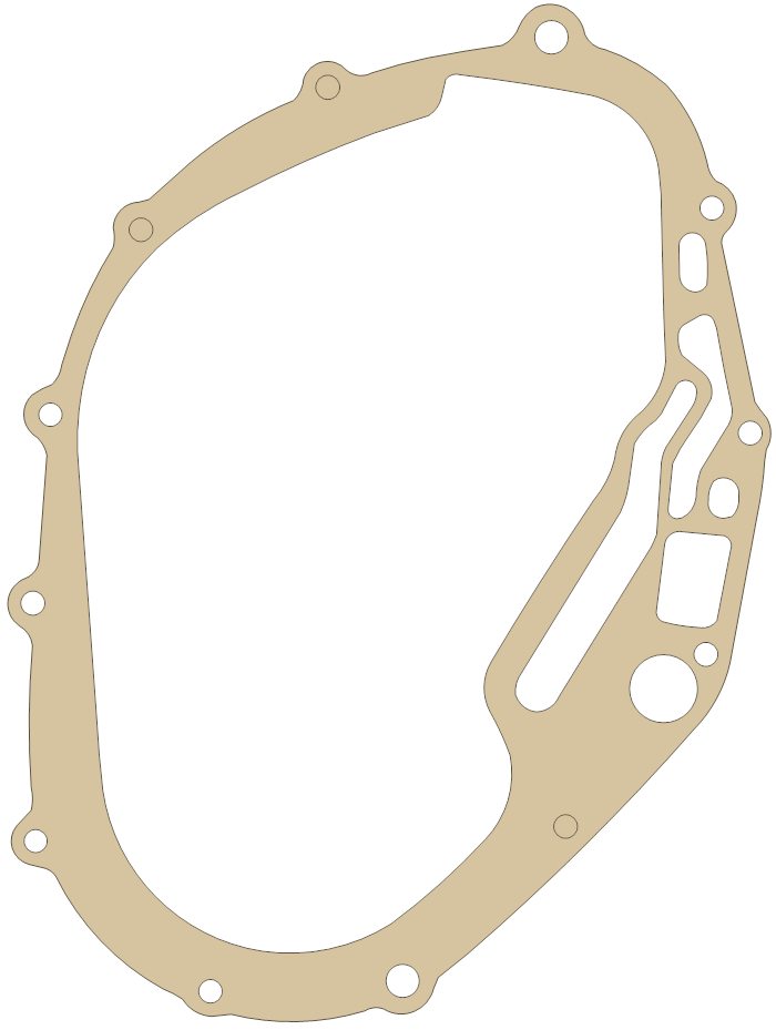 Honda XL250 R. Crankcase Cover gasket outline