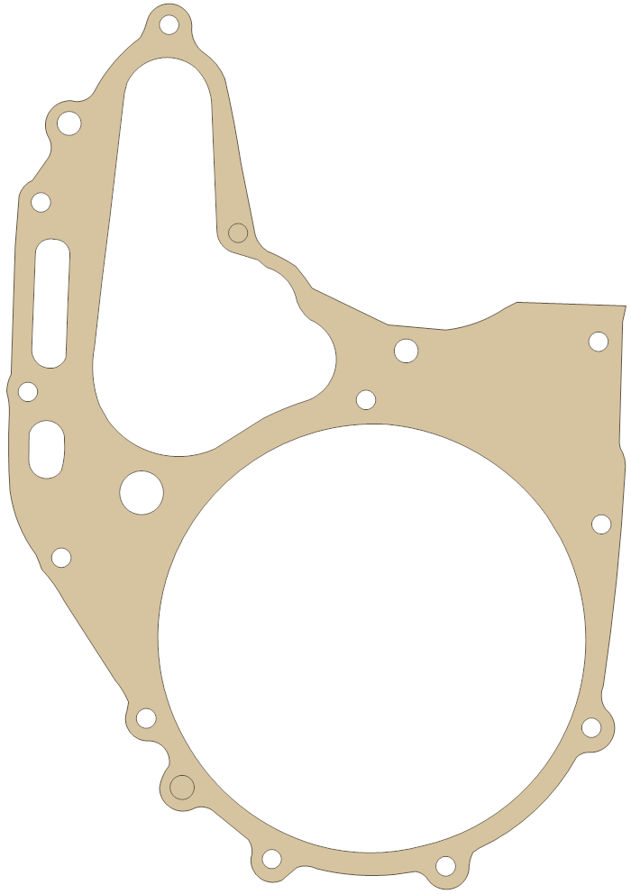 Honda XL250 L. Crankcase Cover gasket outline