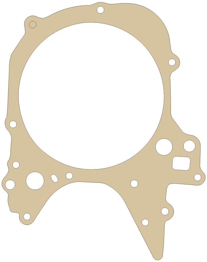 Honda L. Crankcase Cover gasket outline, OEM 11395-053-010, A material