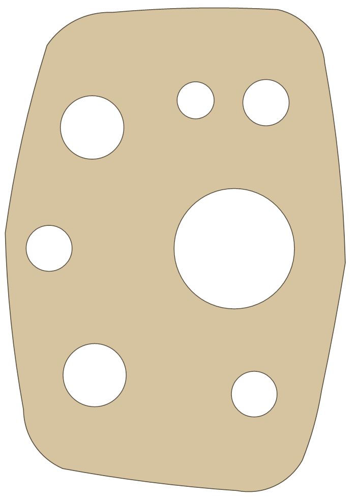 Honda CT90K R. Cylinder Head Side Cover gasket outline