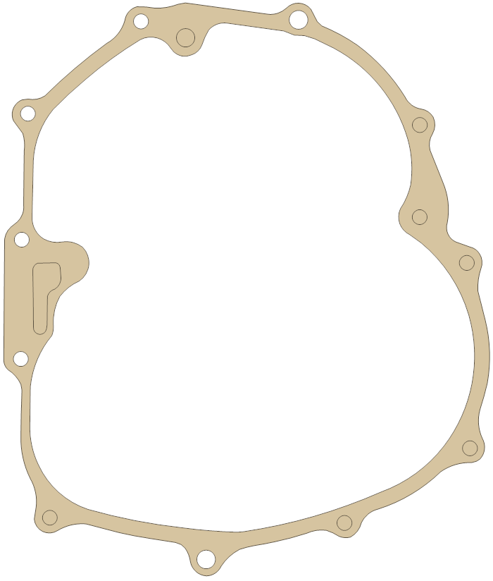 Honda TRX200SX R. Cover gasket outline