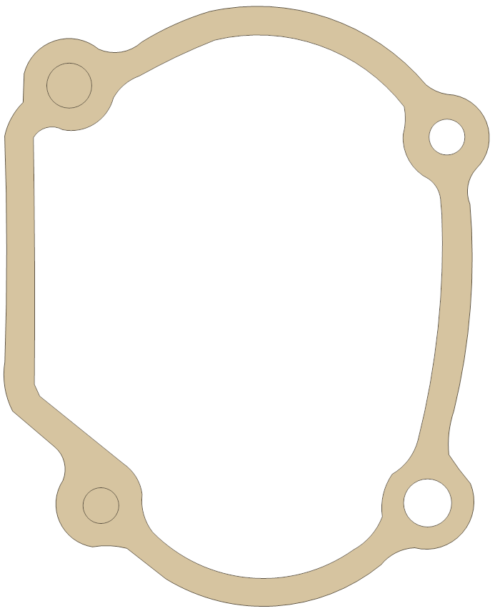 Honda Sub Trans Cover gasket outline, OEM 11693-943-800, A material