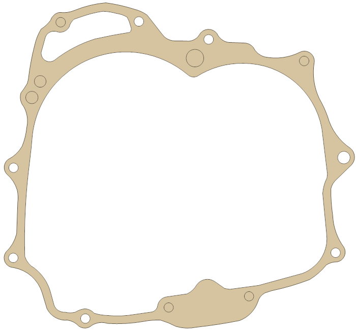 Honda TRX125 R. Cover gasket outline