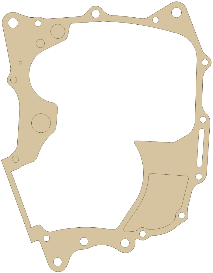 Honda Crankcase gasket outline, OEM 11191-HB6-010, A material