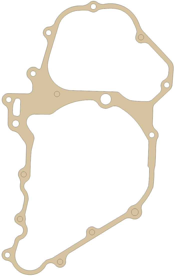 Honda L. Crankcase Cover gasket outline, OEM 11395-VM6-306, A material
