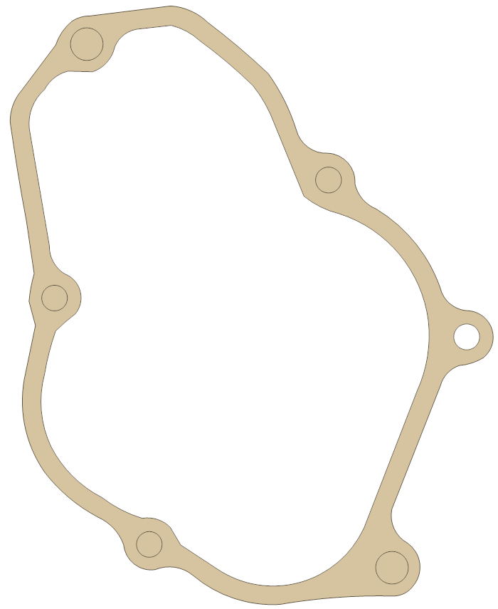 Honda Reduction Cover gasket outline, OEM 11363-VM6-306, A material