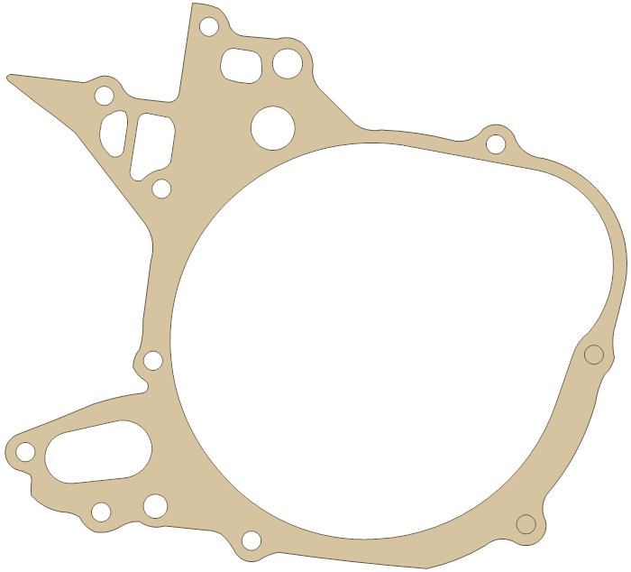 Honda ATC125M L. Spacer gasket outline