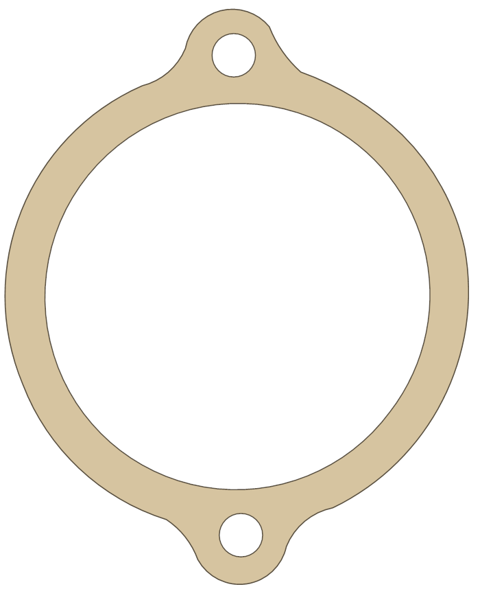 Honda ATC125M Clutch Cover gasket outline