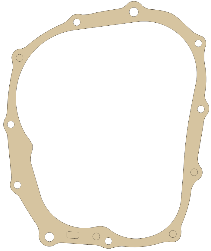 Honda XL125 R. Crankcase Cover gasket outline