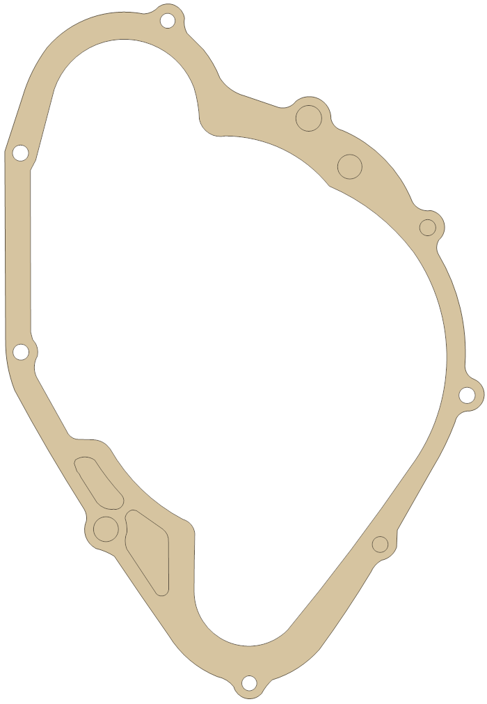Honda CR250 Elsinore Center Case gasket outline