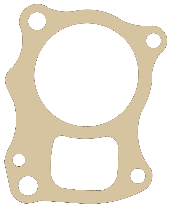 Honda 12191-114-000 gasket outline, OEM 12191-114-000, A material