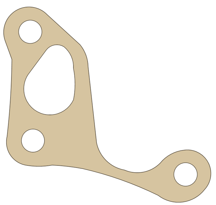 Honda 15291-286-300 gasket outline, OEM 15291-286-300, A material