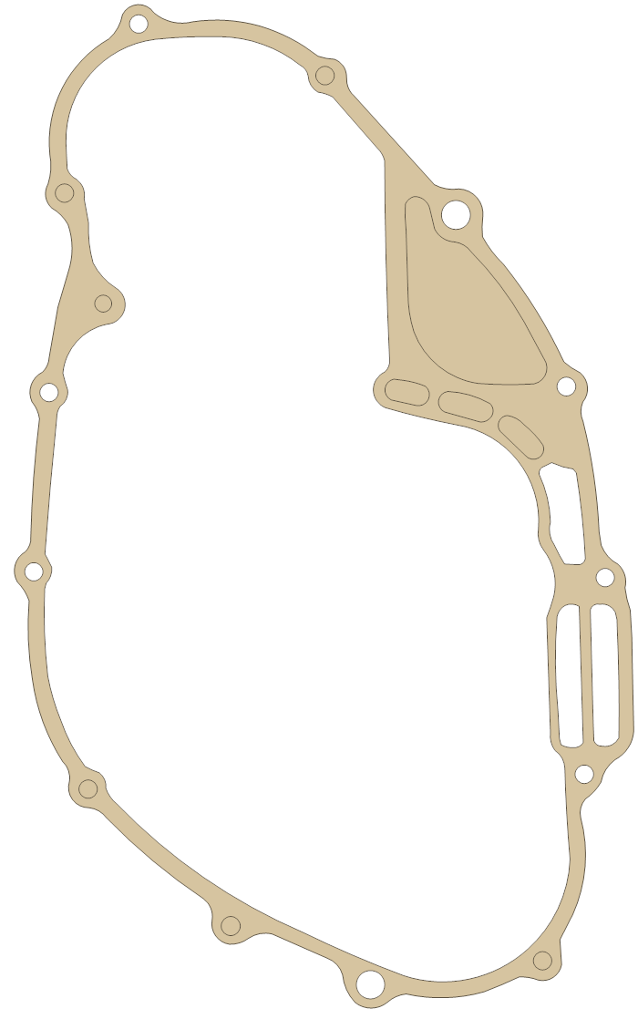 Honda XR500 R. Crankcase Cover gasket outline