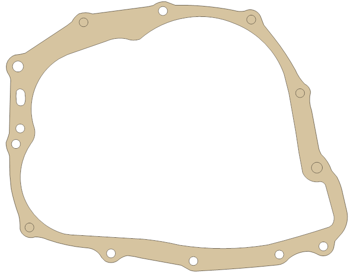 Honda XL200 Right Crankcase Cover gasket outline