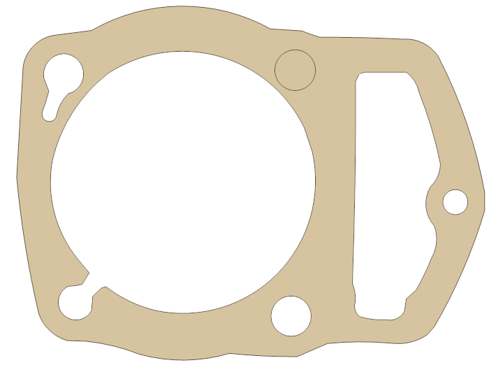 Honda CT185C Cylinder Base gasket outline