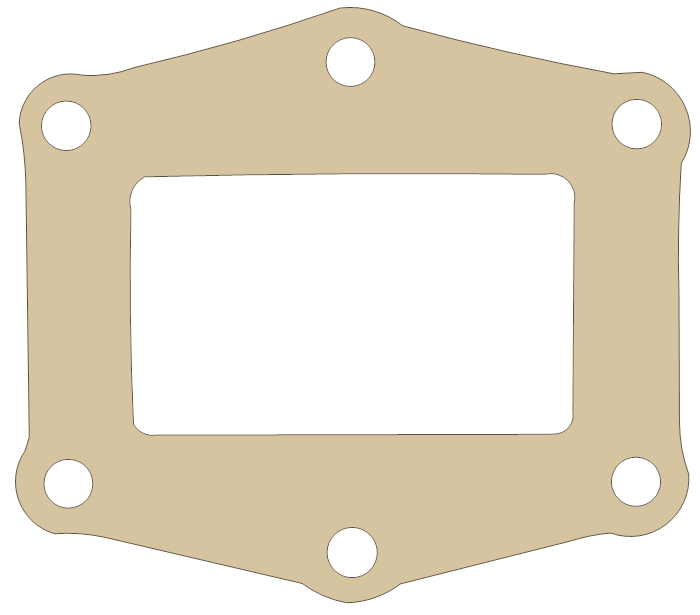 Honda CR450R Reed Valve B gasket outline
