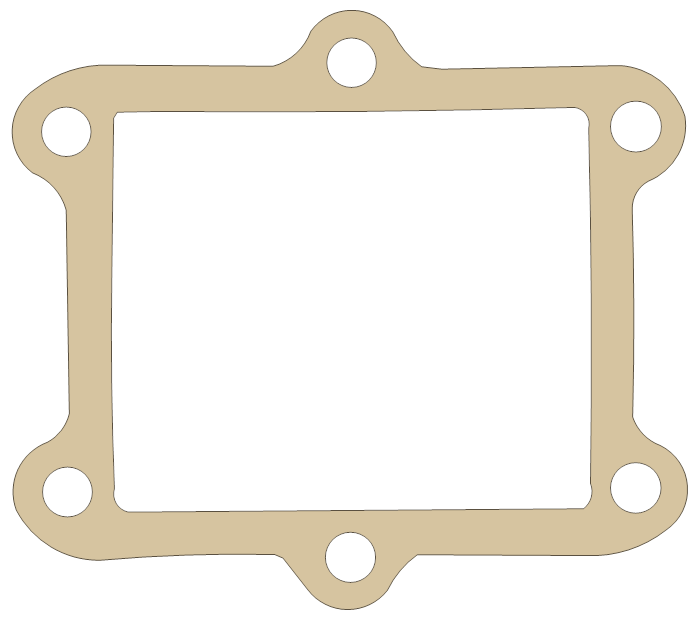 Honda CR450R Reed Valve A gasket outline