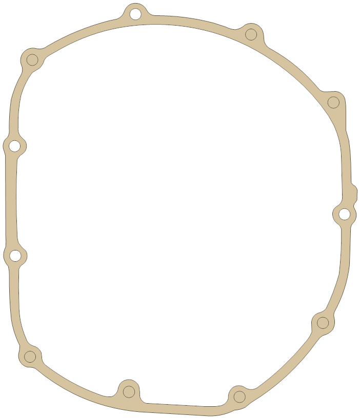 Honda CBR1000F Clutch Cover gasket outline