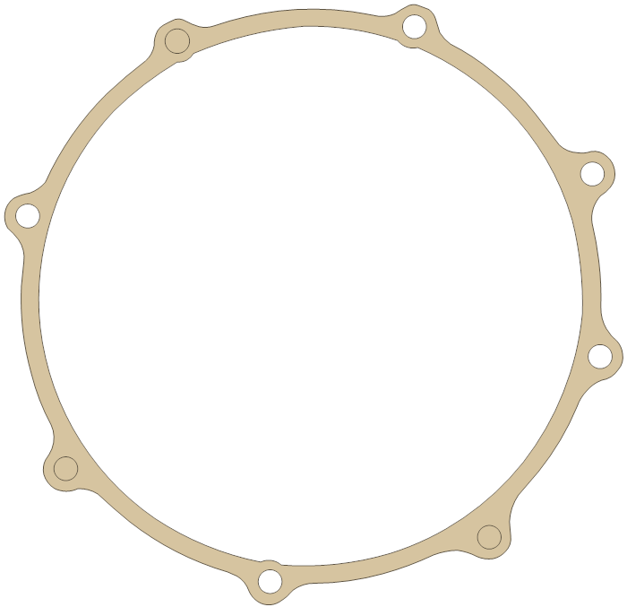 Honda GL1100 Clutch Cover gasket outline