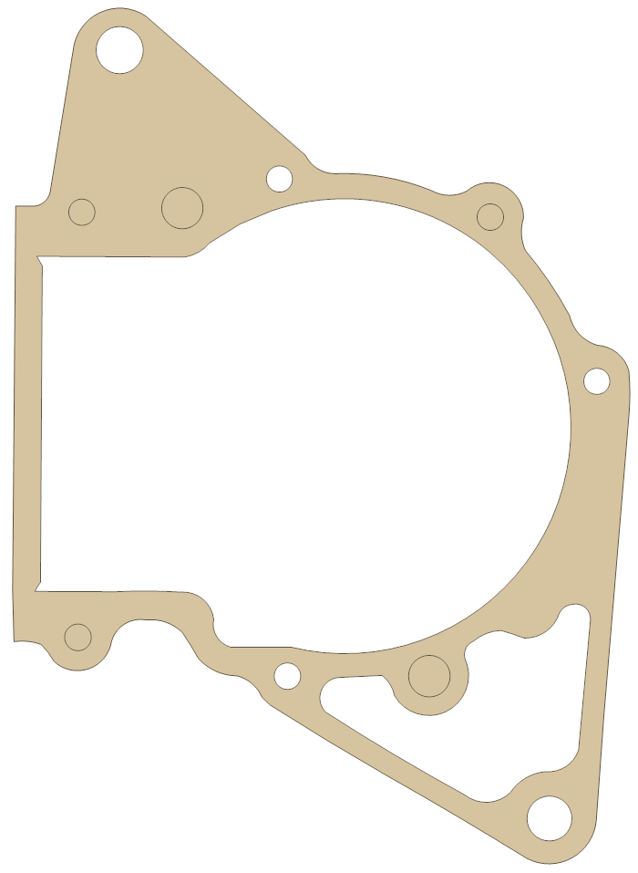 Honda Crankcase gasket outline, OEM 11191-950-000, A material
