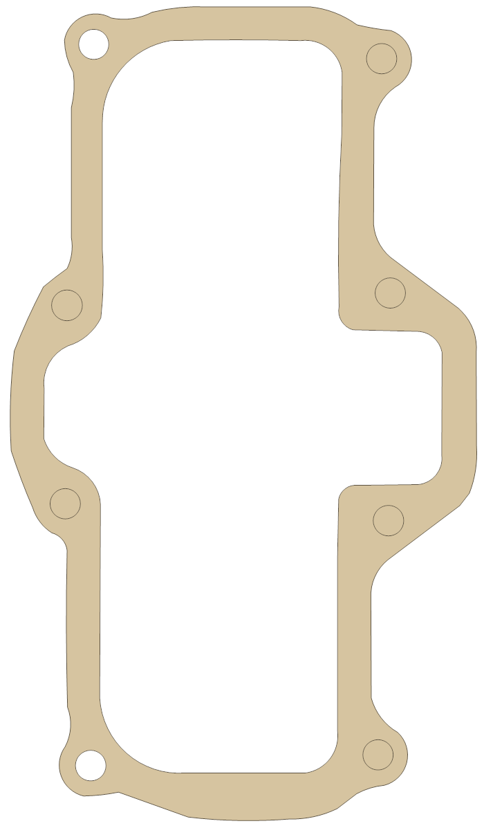 Honda 12393-283-010 gasket outline, OEM 12393-283-010, A material