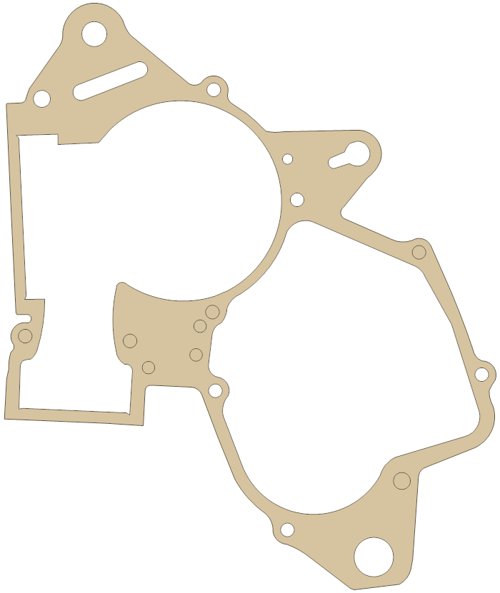 Honda CR125R Crankcase Cover gasket outline
