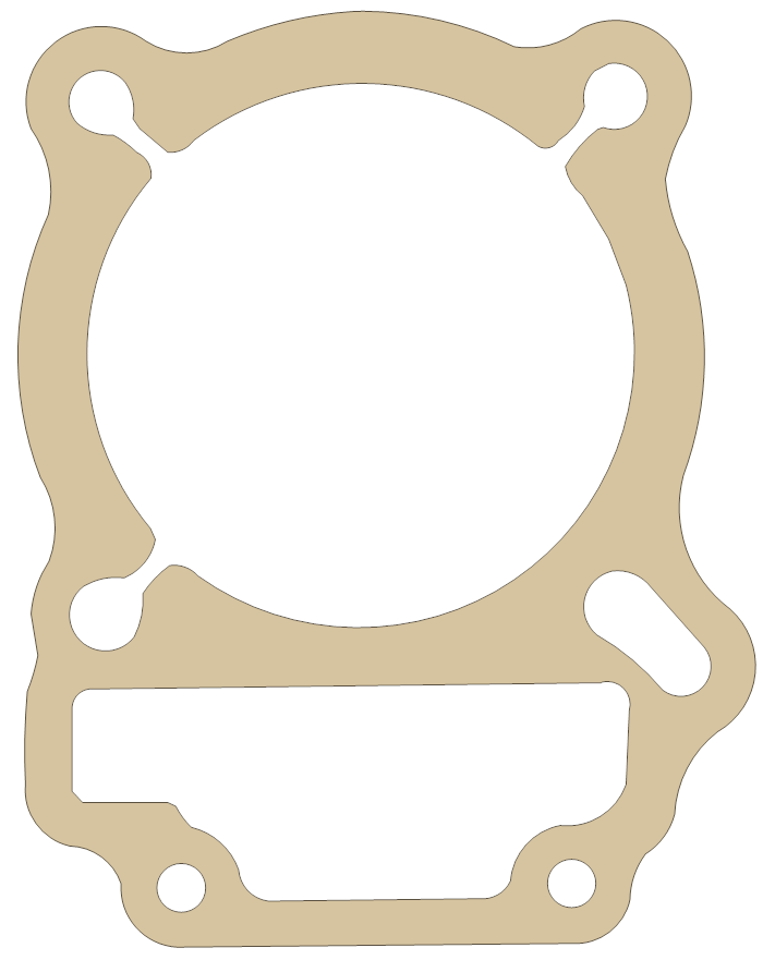 Honda Cylinder gasket outline, OEM 12191-HB3-000, A material