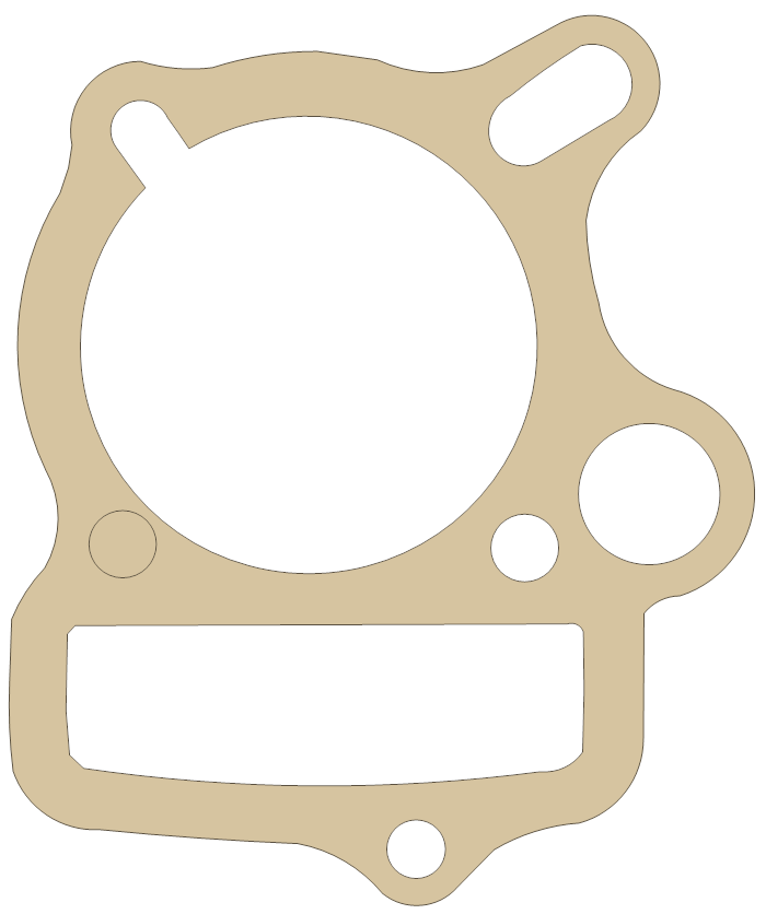 Honda Cylinder gasket outline, OEM 12191-GW8-681, A material