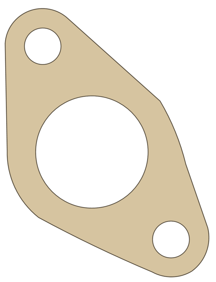 Honda Insulator gasket outline, OEM 16201-086-700, A material