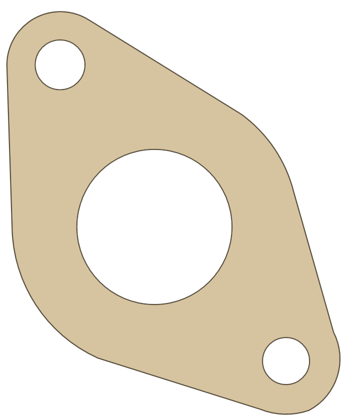 Honda TRX90 IN, Pipe gasket outline